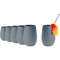 Stölzle Lausitz Stones 6 Stück Multifunktionsbecher kiesel (hellgrau) 352 00 12 SN150 | EAN 4012632298904