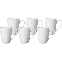Ritzenhoff & Breker Tasse "Latte Macchiato-Tassen Bianco 330 ml 6er Set weiß", weiß, 6 tlg., Porzellan, Trinkgefäße, Tasse