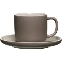 Ritzenhoff & Breker Tasse "Kaffeetasse mit Untertasse Jasper 240 ml", grau (taupe), 2 tlg., Keramik, Trinkgefäße, Tasse