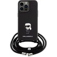 Karl Lagerfeld Klhcp15xsasknpsk Iphone 15 Pro Max 6.7 Crossbody Saffiano Monogram Pin Karl&choupette Handyhülle