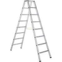 Zarges gebördelte Stehleiter, eloxiert Saferstep B 2x8 Stufen