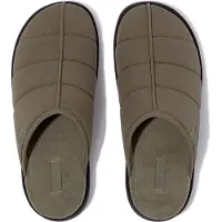 FitFlop Hausschuhe Gen-FF Slipper Textile Mix Herren Deep Olive-Schuhgröße 42