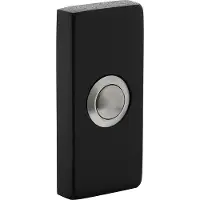 Intersteel Rechteckige Türklingel Chimea Edelstahl/schwarz