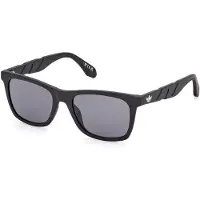 Adidas Originals OR0101 Unisex-Sonnenbrille Vollrand Quadratisch Kunststoff-Gestell, schwarz
