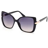 GUESS GU7820 Damen-Sonnenbrille Vollrand Butterfly Kunststoff-Gestell, Schwarz