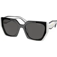 Prada PR15WS Damen-Sonnenbrille Vollrand Eckig Acetat-Gestell, schwarz