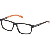 Adidas SP5043 Unisex-Brille inkl. Gläser Vollrand Quadratisch Kunststoff-Gestell 55/15/145, schwarz