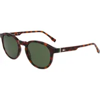 Lacoste L6030S Unisex-Sonnenbrille Vollrand Rund Acetat Spritzguss-Gestell, braun