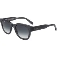 Lacoste L6023S Unisex-Sonnenbrille Vollrand Oval Acetat Spritzguss-Gestell, grau