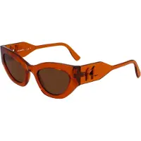 Karl Lagerfeld KL6122S Unisex-Sonnenbrille Vollrand Butterfly Kunststoff-Gestell, orange