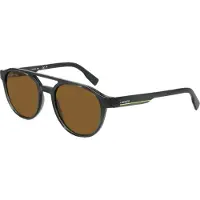 Lacoste L6008S Unisex-Sonnenbrille Vollrand Pilot Kunststoff-Gestell, grau