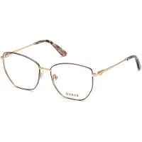 GUESS GU2825 Unisex-Brille inkl. Gläser Vollrand Cateye Metall-Gestell 55mm/16mm/140mm, gold
