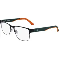 Lacoste L 2291 Herren-Brille inkl. Gläser Vollrand Quadratisch Metall-Gestell 54/17/140, grün