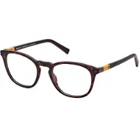 Timberland TB1766 Unisex-Brille inkl. Gläser Vollrand Rund Kunststoff-Gestell 51/20/140, braun