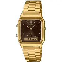 Casio Chronograph VINTAGE, gold (goldfarben, braun, braun), Armbanduhren, Damen, goldfarben, Chronograph, Quarzuhr, Armbanduhr, Damenuhr, Herrenuhr, Edelstahlband,Digitaluhr
