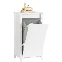 SoBuy Wäscheschrank mit ausklappbarem Wäschesack