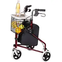 Drive Medical Delta TRIWALKER – 3-Rad Rollator faltbar & leicht, mit Tasche