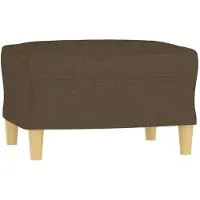 vidaXL Fußhocker Braun 60x50x41 cm Stoff