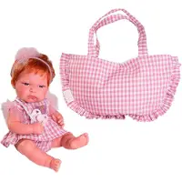 MuÑecas Antonio Juan Neugeborene Toneta Babypuppe Mit Tasche Rosa Rosa One Size