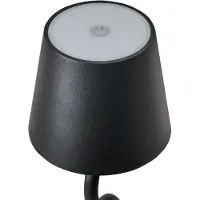 Beliani Tischlampe Schwarz Metall Kabellos Wiederaufladbar Touch Funktion Dimmfunktion USB Kabel Indoor Outdoor Tischleuchte Schreibtischlampe