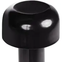 Beliani Tischlampe Schwarz Metall Kabellos Wiederaufladbar Akku Touch Funktion LED Dimmfunktion USB Kabel Indoor Outdoor Tischleuchte Schreibtischlampe