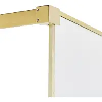 Beliani Duschwand Gold aus Sicherheitsglas Rahmen Aluminium Duschabtrennung ohne Türen Walk-in-Dusche 100 x 190 Elegant Modern Minimalistisch