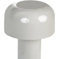Beliani Tischlampe Grau Metall Kabellos Wiederaufladbar Akku Touch Funktion LED Dimmfunktion USB Kabel Indoor Outdoor Tischleuchte Schreibtischlampe
