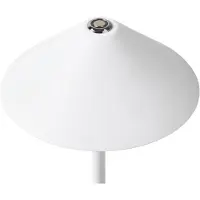Beliani LED-Tischlampe Weiß Metall Kabellos Wiederaufladbar Touch Funktion Dimmfunktion USB Kabel Indoor Outdoor Tischleuchte Schreibtischlampe