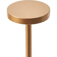 Beliani Tischlampe Gold Metall Kabellos Wiederaufladbar Touch Funktion Dimmfunktion USB Kabel Indoor Outdoor Tischleuchte Schreibtischlampe