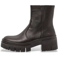 Art für Damen. 113741101003_001 Lederstiefeletten 1374 schwarz (39), 3 bis 5 cm, Reißverschluss, Lässig