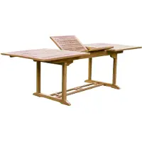 Natur24 Ausziehtisch Extension 100 x 78 x 180/240 cm Teakholz Natur
