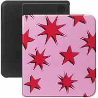 Selencia Vivid Klapphülle für das Kobo Libra Colour / Libra 2 - Stars Rubine Red Light Pink