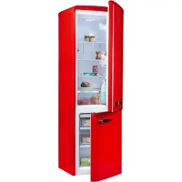 Amica KGCR 387 100 R, Kühl-/Gefrierkombination im Retro Design, 181 cm Höhe, Chili Red,