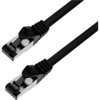 Bkl Electronic 144004 RJ45 Netzwerkkabel, Patchkabel CAT 8.1 S/FTP 3 m Schwarz H