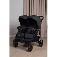 Beemoo Twin Shopper Zwillings- und Geschwisterwagen, Black Mélange