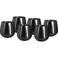 Echtwerk Weinglas, (Set, 6 tlg.), (Wein & Wasserkelch-Set), 500 ml, bruchsicher, stiellos, 10 x 9,5 cm