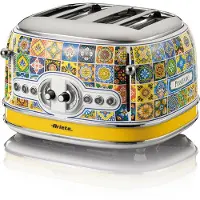 Ariete 0156/0P, 4 Scheibe(n), Blau, Gelb, Tasten, Drehregler, CE, 1630 W, 220-240 V