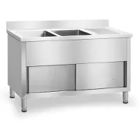 Expondo Royal Catering Doppel Spülenschrank - 140 x 60 cm