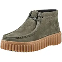Clarks Schnürschuhe Torhill Moss Dark Green Nub mit charakteristischer, gerippter Sohle 3001C Dark Green Nub 39.5