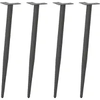 vidaXL Konsolentischbeine Konische Form 4 Stk. Anthrazit 72-73 cm Stahl