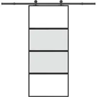 vidaXL Schiebetür mit Beschlag 90x205 cm Hartglas & Aluminium