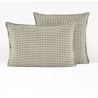 La redoute interieurs Kissenbezug Acélie Khaki, Gewaschenes Leinen