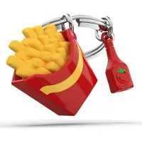 Metalmorphose Schlüsselanhänger Pommes