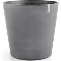 Ecopot's Blumentopf "Amsterdam mit Rollen 100 Grau", für innen und außen: frostsicher, bruchsicher und lichtbeständig