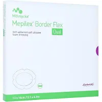 Mepilex Border Flex Schaumverb.haft.13x16 cm oval 5 St Verband