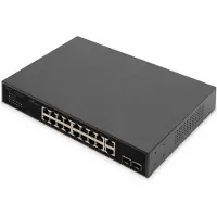 Digitus Switch 16+2Port 2Gigabit SFP PoE schwarz