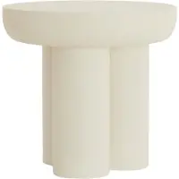Light & Living Beistelltisch ALI Holz grau braun travertin sand - Ø45x50 cm