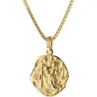 Trendor 75318 Christophorus Anhänger Gold 333/8 Kt. mit Goldplattierter Kette