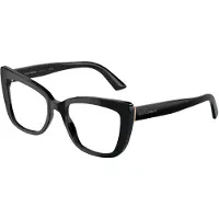 Dolce&Gabbana Damen DG3308 501 Rahmen von BRILLEN Acetat Schwarz Transparent Cat Eye Normal
