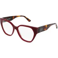 Karl Lagerfeld KL6053 Unisex-Brille inkl. Gläser Vollrand Quadratisch Zylonit (Celluloseacetat)-Gestell 54/16/140, rot